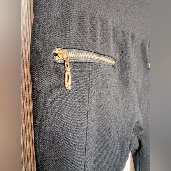 D11.28 Skinny Black Tights with Zipper Pockets One Size - Picture 2 of 5